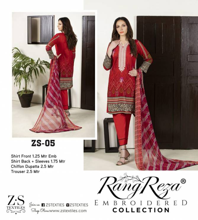 Rang Reza Casual Wear Embroidered Karachi Cotton Dress Material Collection